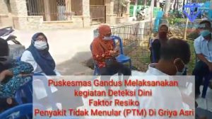 Puskesmas Gandus Melaksanakan kegiatan Deteksi Dini  Faktor Resiko Penyakit Tidak Menular (PTM) Di Griya Asri