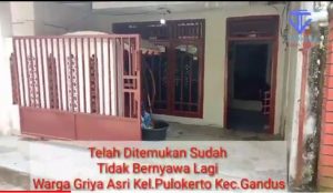Telah Diketemukan sudah tidak bernyawa lagi warga griya asri blok P kel pulokerto kec gandus
