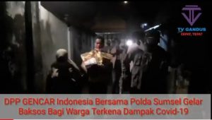 DPP GENCAR Indonesia Bersama Polda Sumsel Gelar Baksos Bagi Warga Terkena Dampak Covid-19