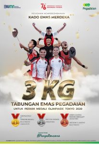 Pegadaian Apresiasi Peraih Medali Olimpiade Tokyo dengan 3 kg Tabungan Emas