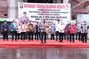 Kapolda Sumsel Terima Bantuan Dari Masyarakat Tionghoa Palembang Bersatu