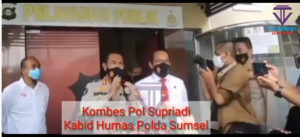 Konferensi Pers Kabid Humas Polda Sumsel Kombes Pol Supriadi Terkait Sumbangan 2 T