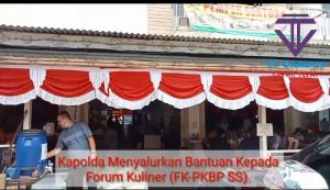 Kapolda Menyalurkan Bantuan Kepada Forum Kuliner (FK-PKBP SS)