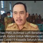 Kepala Dinas PMD Kab.Ogan Ilir Bersinergi Dengan Camat,Kades Untuk Mempercepat Vaksinasi Covid 19 kepada Masyarakat