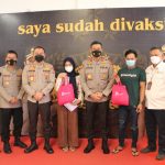 Kakorsabhara Baharkam Polri Selaku Ketua Tim Pamatwil Mabes Polri Tinjau Layanan Vaksinasi di Provinsi Sumsel