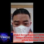 Wakil Ketua Komisi V DPRD SumSel  Sangat Kecewa Tidak Hadir nya  pihak Rektorat UNSRI