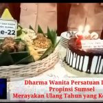 Dharma Wanita Persatuan Dinas Pendidikan Propinsi Sumsel Merayakan Ulang Tahun yang Ke 22 Tahun