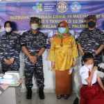Serbuan Vaksin Maritim  Lanal Palembang Di SD 64 Palembang