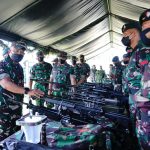 ASOPS KASAD CEK KESIAPAN OPERASI SATGAS SATUAN ORGANIK YONIF RAIDER 142/KJ KODAM II/SWJ KE WILAYAH PAPUA