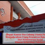 Deputi Kantor Pos Cabang Utama Palembang Menjadwalkan Ulang Pencairan Dana Bantuan Dari Kementrian Sosial Khusus Kelurahan Pulokerto