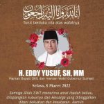Eddy Yusuf Mantan Wakil Gubernur Sumsel Meninggal Dunia