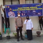Giat Pemasangan Banner Sosialisasi PTM Polres Muara Enim