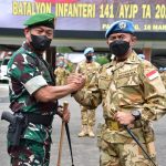Pangdam II/Sriwijaya Sambut Prajurit Yonif 141/AYJP Yang Pulang Tugas Dari Jaga Perdamaian Di Lebanon