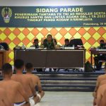 Kasdam II Sriwijaya Pimpin Sidang Parade Calon Tamtama PK TNI AD Reguler, Khusus Santri Dan Lintas Agama Tingkat Daerah Gelombang I TA 2022