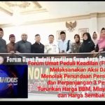 Forum Umat Peduli Keadilan (FUPK) SumSel Melaksanakan Aksi Damai Menolak Penundaan Pemilu 2024 dan Perpanjangan 3 Periode, Turunkan Harga BBM, Minyak Sayur dan Harga Sembako