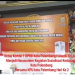 Ketua Komisi 1 DPRD Kota Palembang  H.Nazili SH., M.Si Menjadi Narasumber Sosialisasi Kesbangpol Kota Palembang Bersama KPU kota Palembang Pendaftaran Peserta Pemilu Dan Pilkada Kepada Partai Politik Tahun 2022 Hari Ke 2