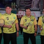 Semarak Hari Bhayangkara Ke 76, Polda Sumsel Menggelar Turnamen Bulu Tangkis.