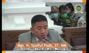 Mgs H Syaiful Padli ST.,MM Perjuangkan Nasib Honorer Dalam Rapat Sidang Paripurna Ke 51 DPRD Propinsi Sumsel