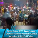Karang Taruna RT 19 Sungai Tenang Kelurahan Pulokerto Kecamatan Gandus Merayakan HUT RI Ke 77 Tahun