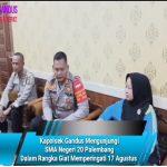 Kapolsek Gandus Mengunjungi SMA Negeri 20 Palembang Dalam Rangka Giat Memperingati 17 Agustus