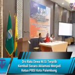 Drs Ratu Dewa M.Si Terpilih  Kembali Secara Aklamasi Menjadi  Ketua PBSI Kota Palembang