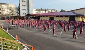 Jaga Kebugaran Tubuh, Personel Polda Sumsel Ikuti Olahraga Bersama