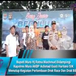 Bupati Mura Hj Ratna Machmud Didampingi Kapolres Mura AKBP Achmad Gusti Hartono SIK Menutup Kegiatan Perlombaan Drak Race Dan Drak Bike