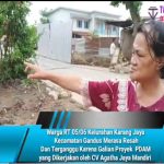 Warga RT 05/06 Kelurahan Karang Jaya  Kecamatan Gandus Merasa Resah Dan Terganggu Karena Galian Proyek  PDAM  yang Dikerjakan oleh CV Agatha Jaya Mandiri