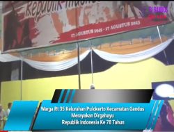 Warga Rt 35 Kelurahan Pulokerto Kecamatan Gandus Merayakan Dirgahayu Republik Indonesia Ke 78 Tahun
