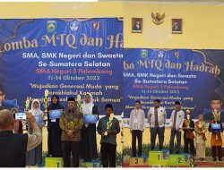 SMA Negeri 6 Palembang Mendapatkan Juara Umum Lomba MTQ Dan Hadrah di SMA Negeri 5 Palembang
