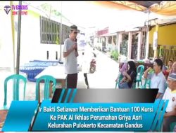Ir Bakti Setiawan Memberikan Bantuan 100 Kursi  Ke PAK Al Ikhlas Perumahan Griya Asri  Kelurahan Pulokerto Kecamatan Gandus