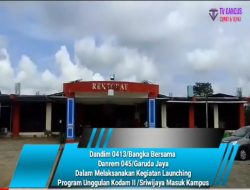 Dandim 0413/Bangka Bersama Danrem 045/Garuda Jaya Dalam Melaksanakan Kegiatan Launching Program Unggulan Kodam II /Sriwijaya Masuk Kampus