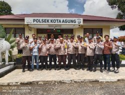 Inspeksi Kapolres Lahat kepada personel satgas OMB yang akan melaksanakan PAM di PPK