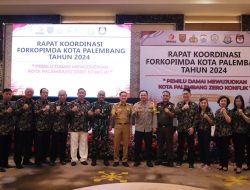 Dandim 0418/Plg Hadiri Rapat Koordinasi Forkopimda kota Palembang Bertemakan “Pemilu Damai Mewujudkan Kota Palembang Zero Konflik”