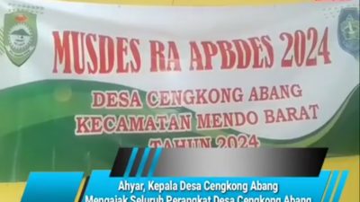 Ahyar, Kepala Desa Cengkong Abang Mengajak Seluruh Perangkat Desa Cengkong Abang Dan Masyarakat Dalam Acara Rapat Musdes RA APBDES 2024