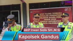 Kapolsek Gandus Bersama Anggota Polrestabes Kota Palembang Melakukan Giat Pengamanan Rapat pleno Terbuka Rekapitulasi Penghitungan Perolehan Suara Pemilu 2024 Tingkat Kecamatan Gandus