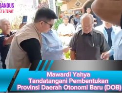 Mawardi Yahya Tandatangani Pembentukan Provinsi Daerah Otonomi Baru (DOB)