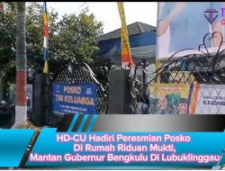 HD-CU Hadiri Peresmian Posko Di Rumah Riduan Mukti,Mantan Gubernur Bengkulu Di Lubuklinggau