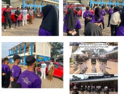 Kepala SMA PGRI 1 Kota Palembang Melepaskan Pasukan Tim Garda Sriwijaya SMA PGRI 1 PALEMBANG Untuk Mengikuti Final LKBB PRBC 2024