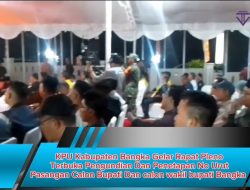 KPU Kabupaten Bangka Gelar Rapat Pleno Terbuka Pengundian Dan Penetapan Nomor Urut Pasangan Calon Bupati Dan calon wakil bupati Bangka