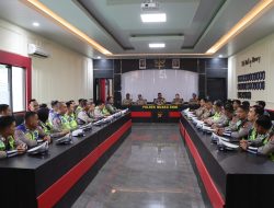 Personil Satlantas Polres Muara Enim Terima Arahan di Rupatama Polres Muara Enim