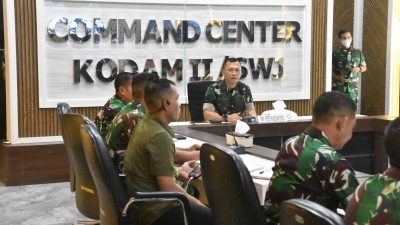 Kasdim 0418/Palembang Letkol Inf Deri Septriandi, ST.,MM Ikuti Rapat Persiapan Bazar Pasar Murah Kodam II/Swj