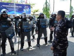 Satpam BI Sumsel Dilatih Lanal Palembang Tangani Huru-Hara
