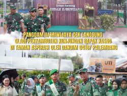 Dandim Palembang Dampingi Pangdam II/Sriwijaya Cek Kesiapan Taman Aspirasi Sambut Kunjungan Kasad