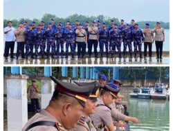 Polres Bangka Gelar Tabur Bunga Peringati HUT ke-75 Polairud di Dermaga Jelitik