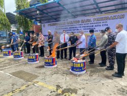 Akuntabilitas Negara di Akhir Tahun, Bea Cukai Sumbagtim Musnahkan BMMN Eks Tegahan