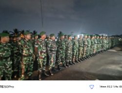Dandim 0418/Palembang Pimpin Apel Siaga dan Patroli Bermotor Amankan Malam Tahun Baru 2025/2026