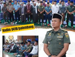 Kasdim 0418/Palembang Hadiri Peringatan Isra Mikraj Nabi Muhammad SAW di Masjid Darussaid Palembang