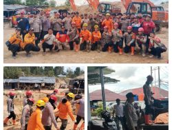 Polsek Pemali Bersama Tim Gabungan Berhasil Evakuasi Korban Laka Tambang