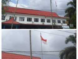 Bendera Merah Putih Sobek dan Kusam Berkibar di Kantor Dinas Pendidikan Pangkalpinang, Publik Geram